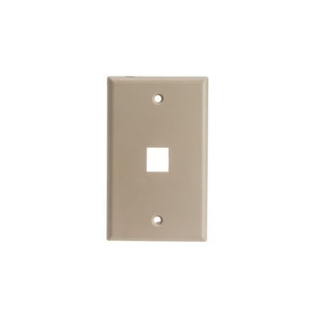 Swe-Tech 3C Keystone Wall Plate, Beige, 1 Port, Single Gang FWT301-1K